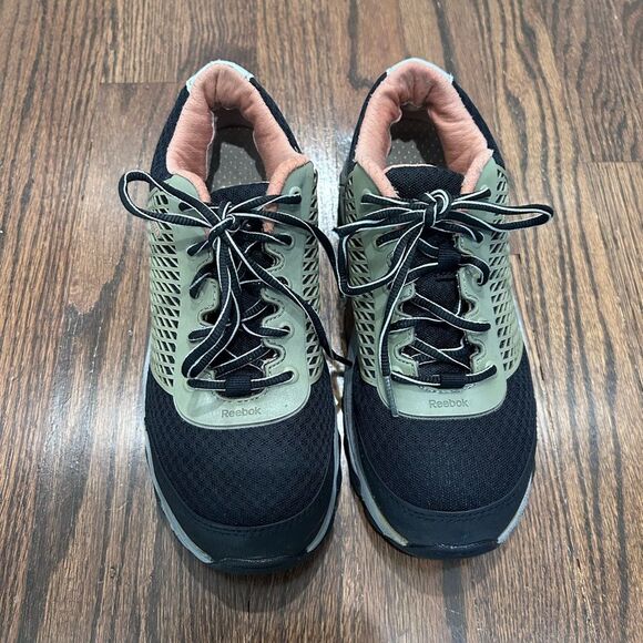 Reebok Heckler Women's Composite Toe Work Athletic Sneakers Black Peach Size 8 - Picture 2 of 10